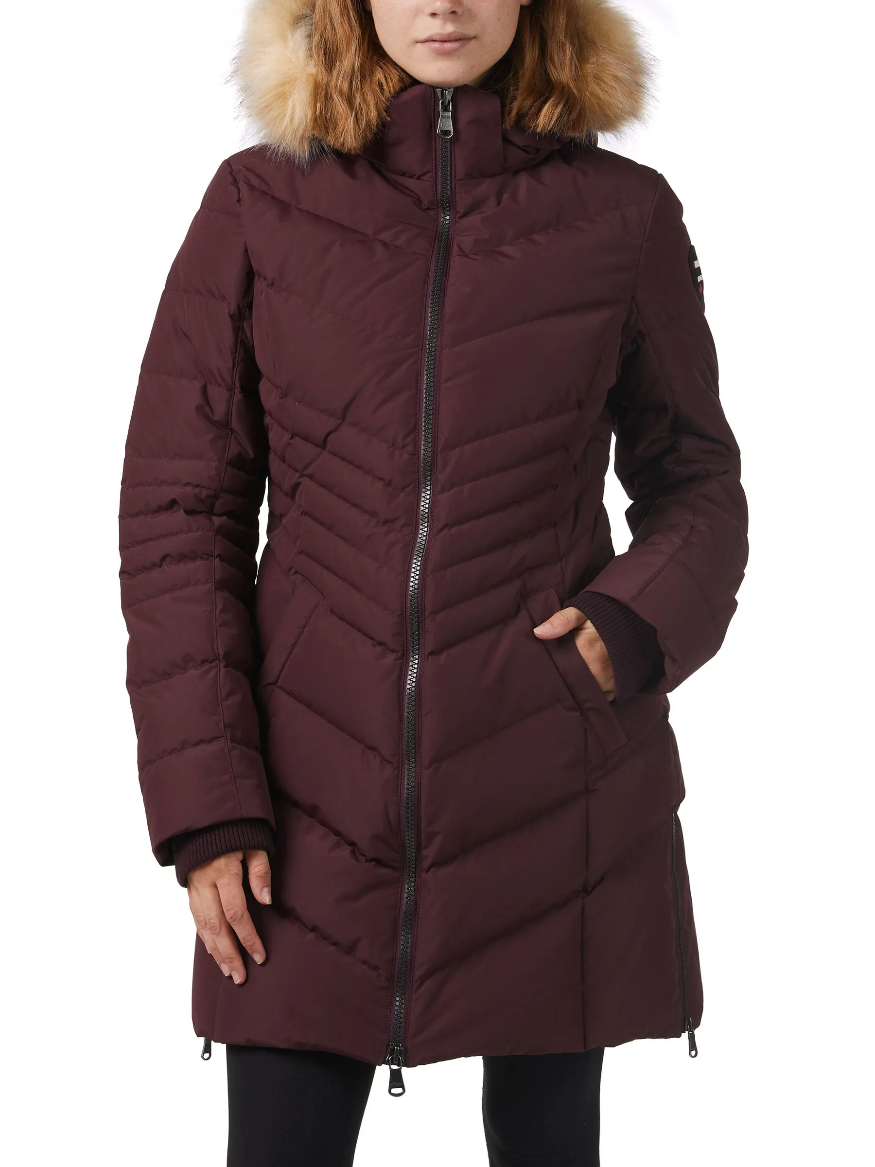 Queens Quilted Puffer w/Faux Fur Hood Trim