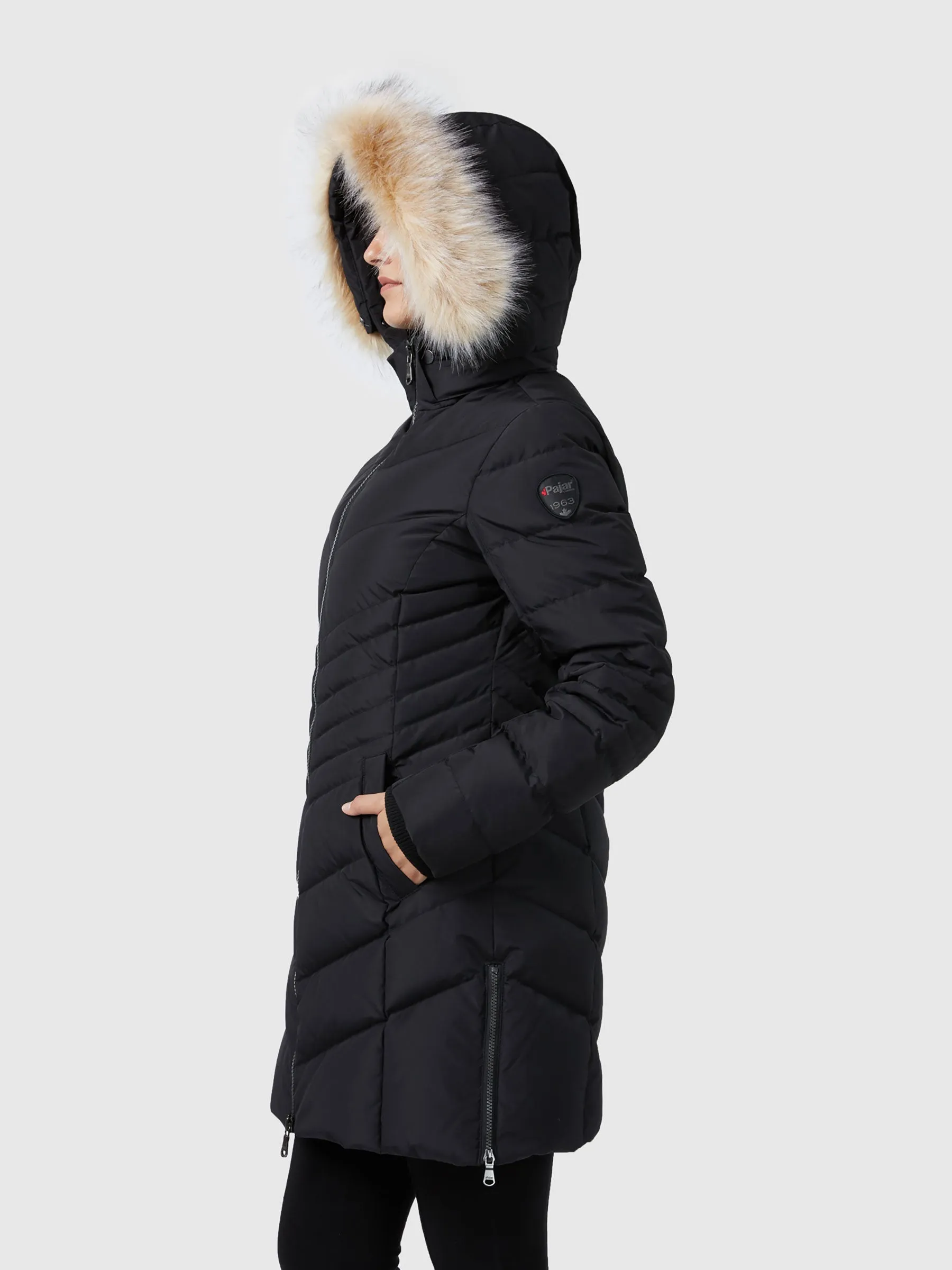 Queens Quilted Puffer w/Faux Fur Hood Trim