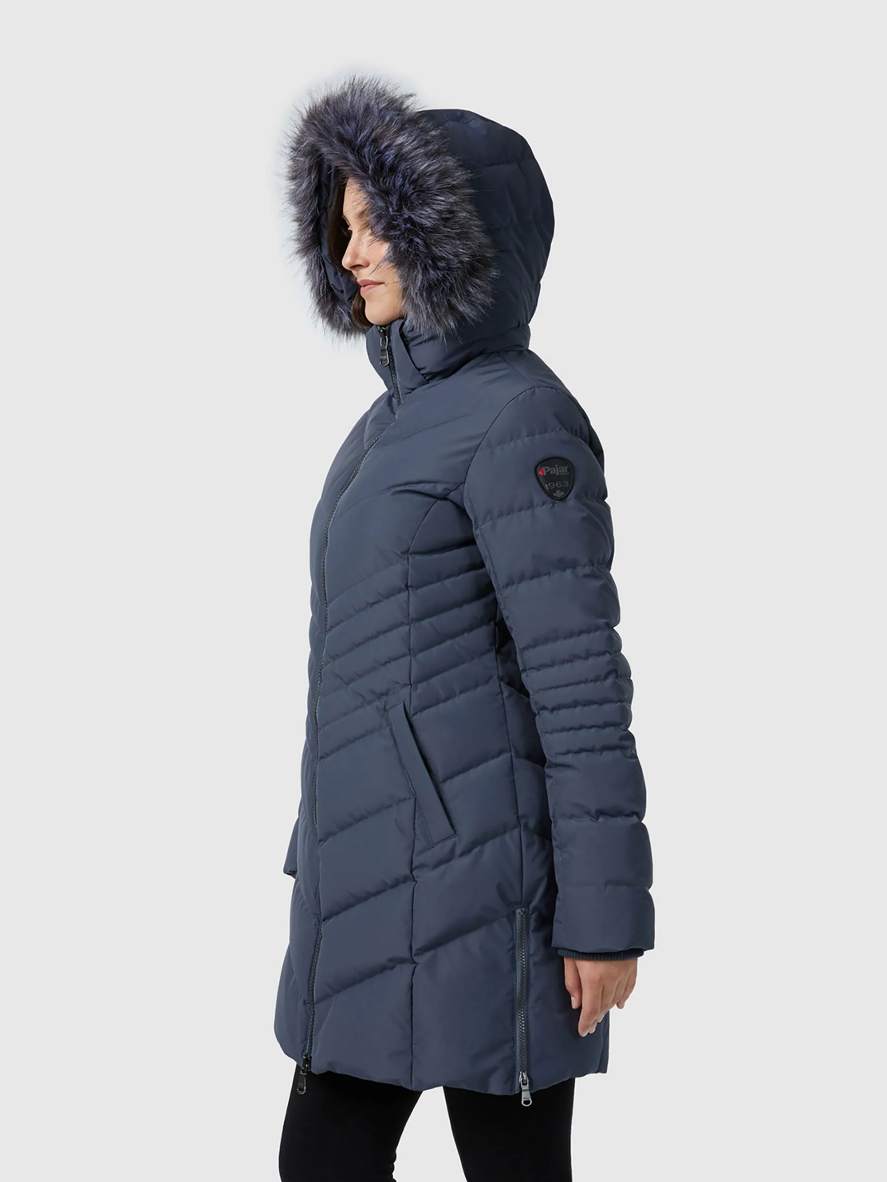 Queens Quilted Puffer w/Faux Fur Hood Trim