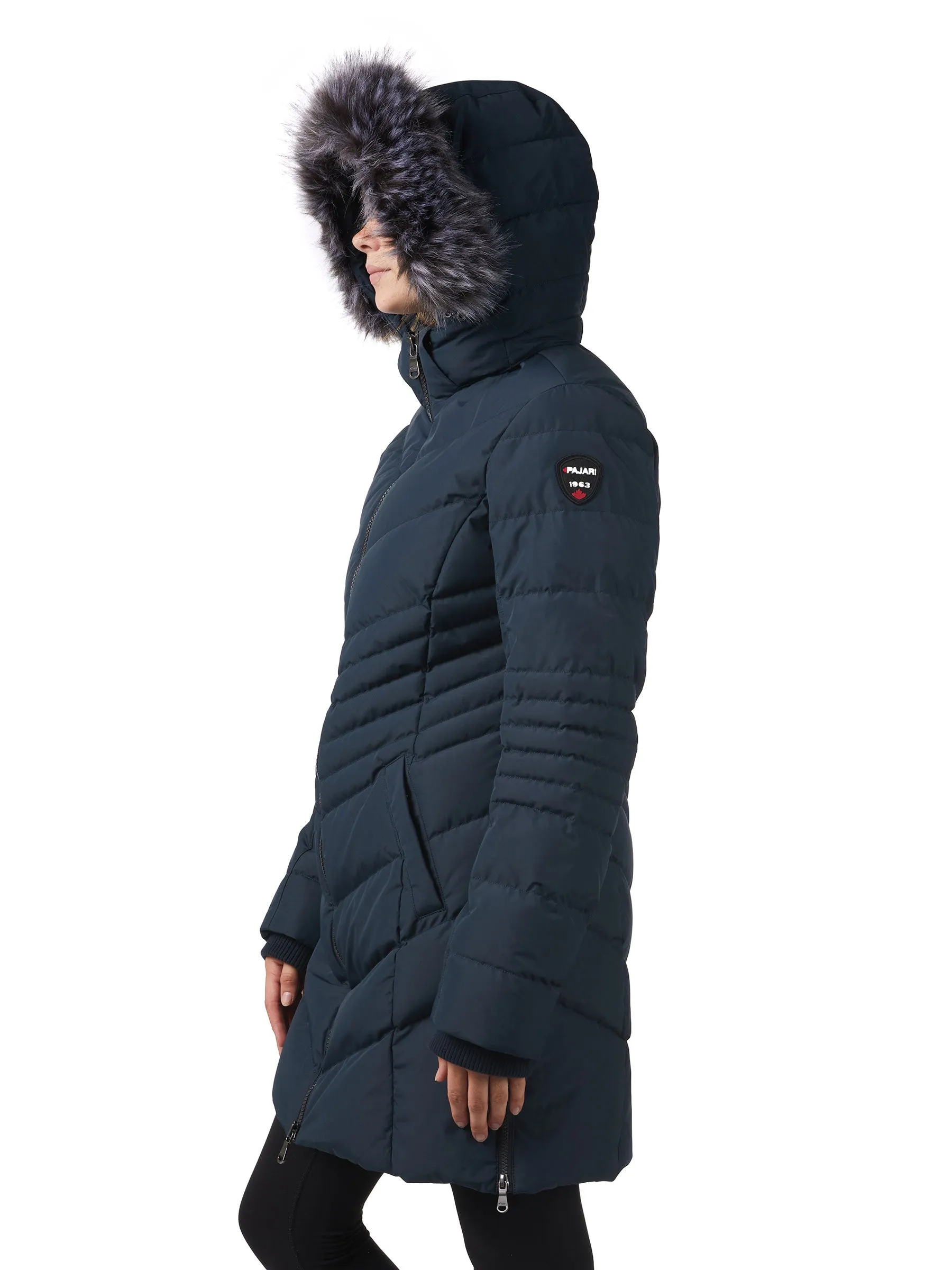 Queens Quilted Puffer w/Faux Fur Hood Trim