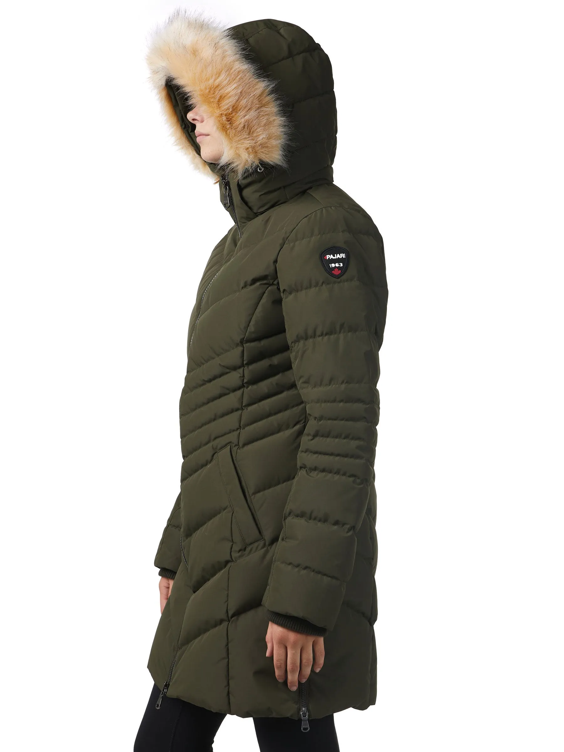 Queens Quilted Puffer w/Faux Fur Hood Trim