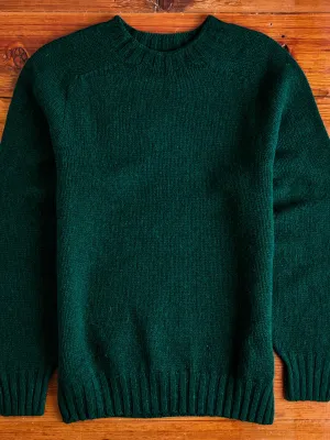 "Boxy Space Knit" Wool Sweater in Bottle