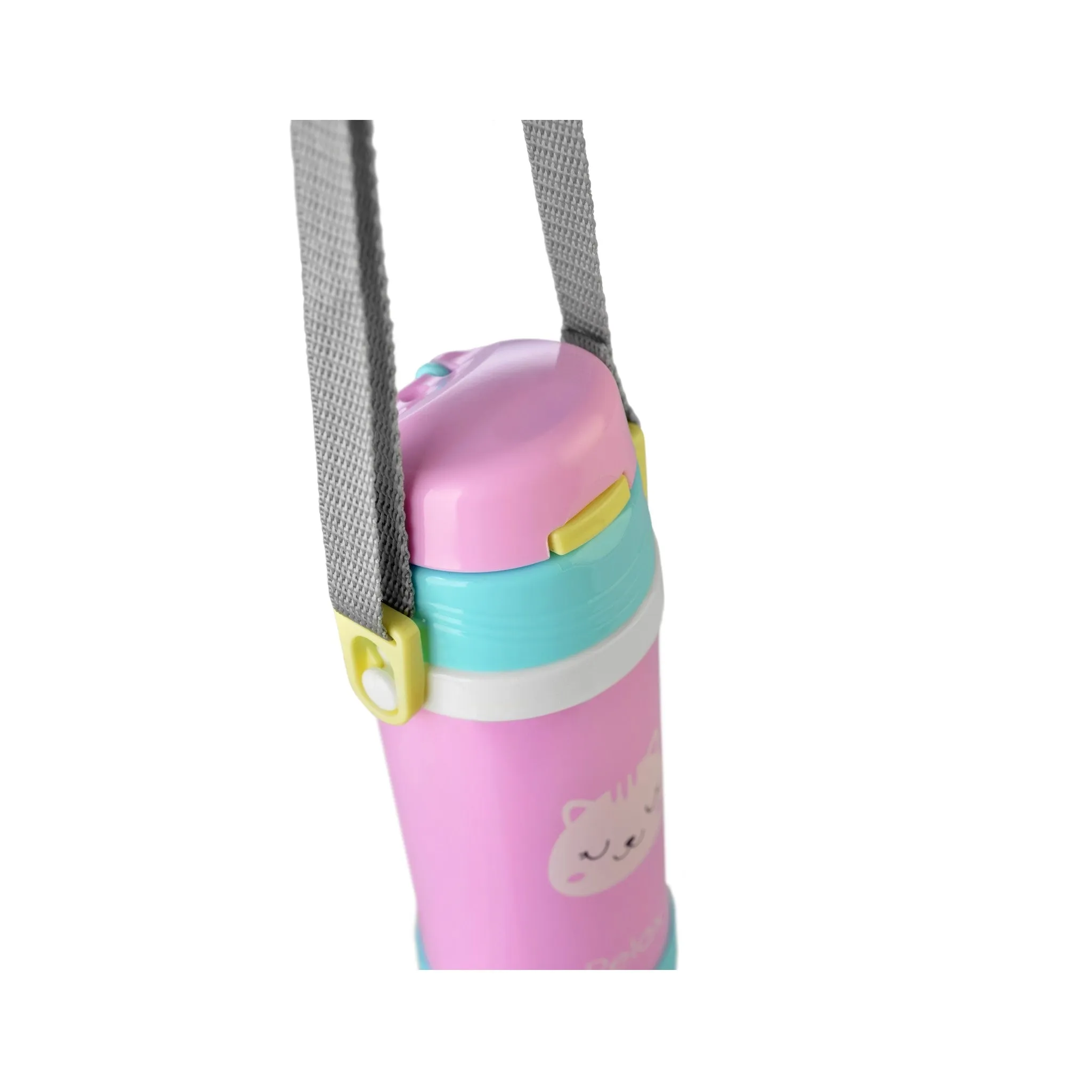 RELAX 360ML CALINE STAINLESS STEEL KIDS THERMAL FLASK WITH STRAW - CAT