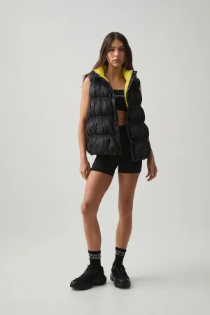 Ruched Puffer Vest 722