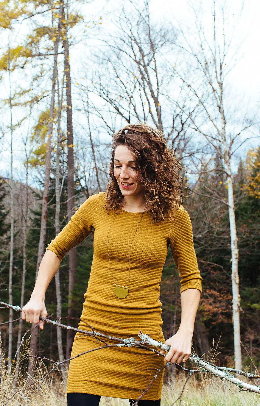 Splendid Knit Dress / Mustard / Oatmeal / Charcoal