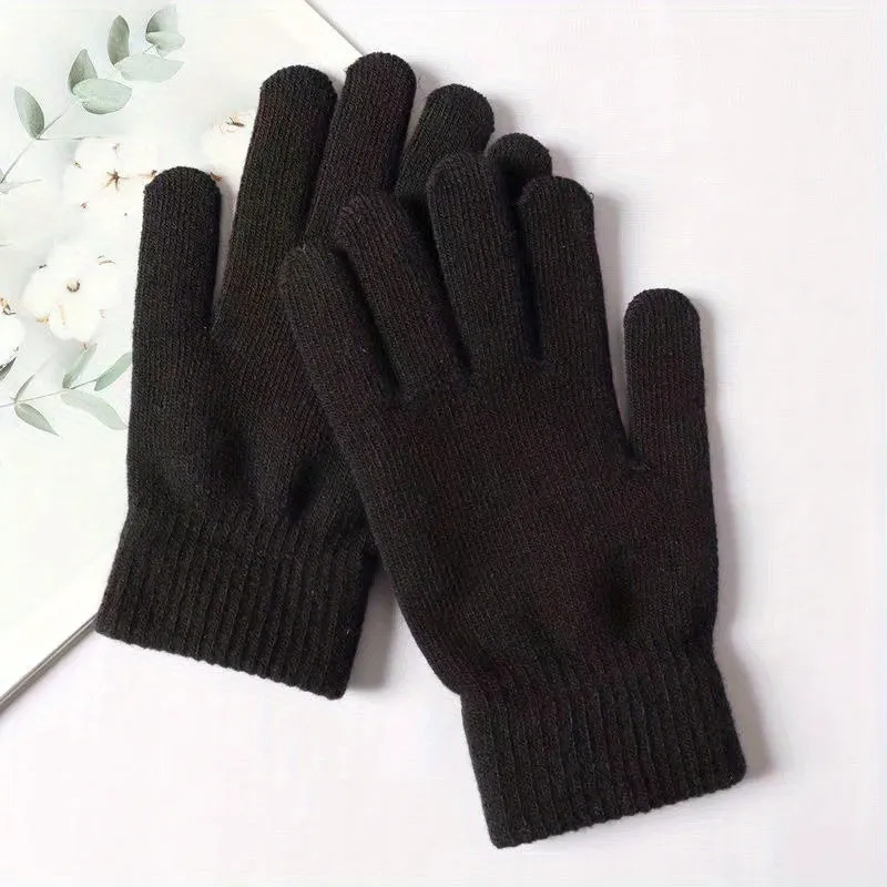 Stay Warm & Protected: Unisex Full Finger Ski Gloves for Outdoor Winter Activities