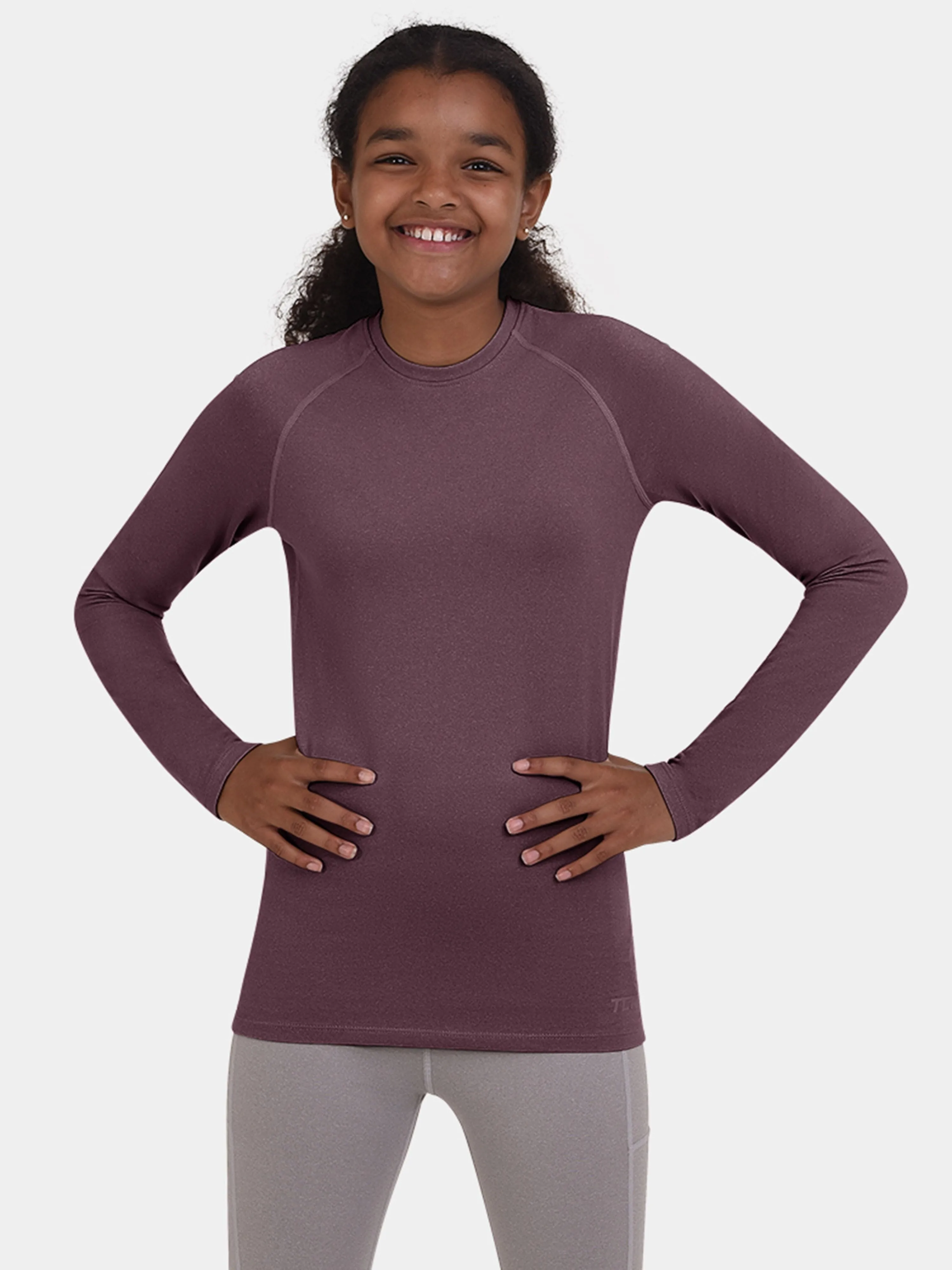 SuperThermal Compression Base Layer Top & Tights for Girls With Brushed Inner Fabric