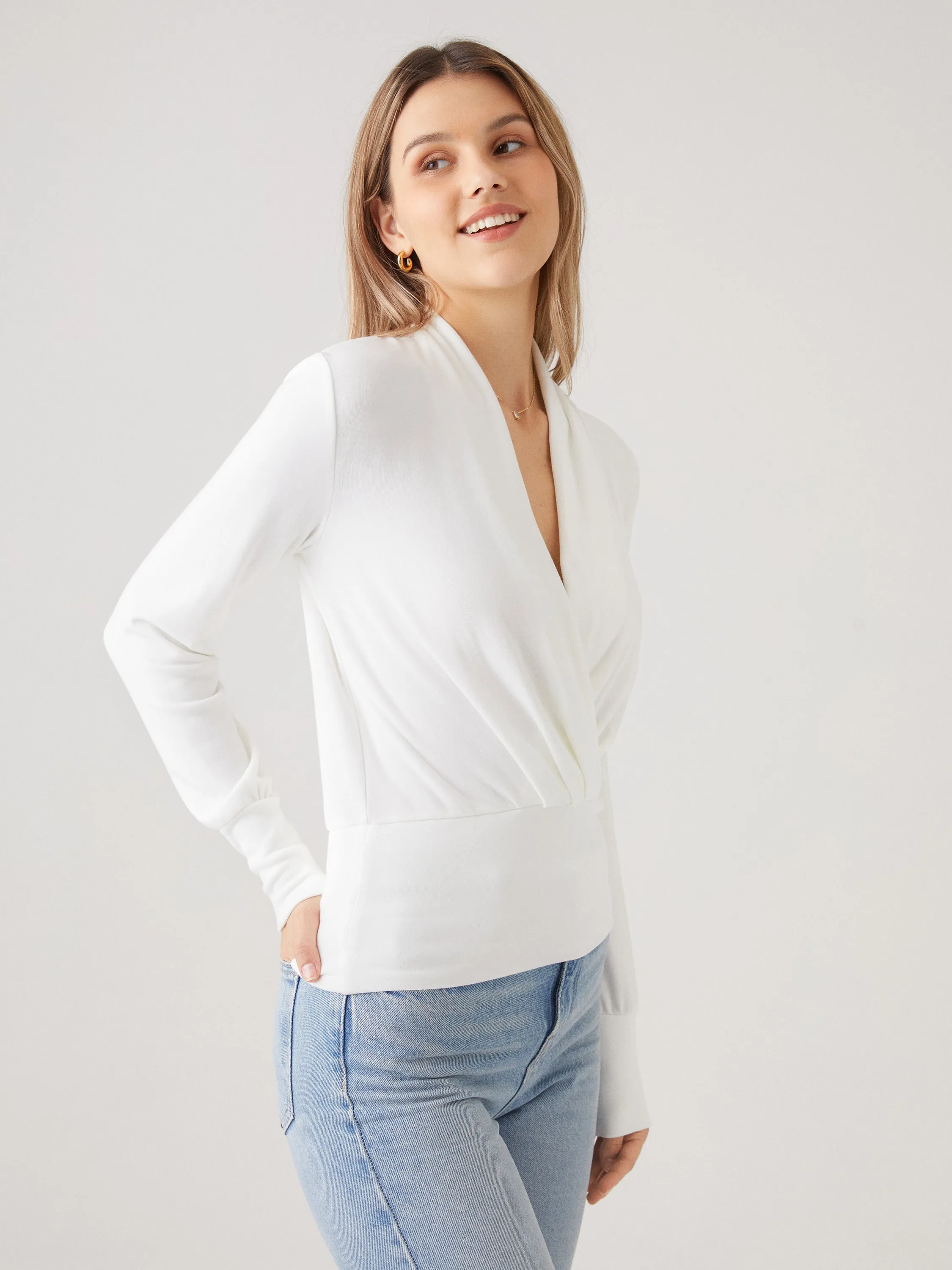 Surplice Tuckable Top