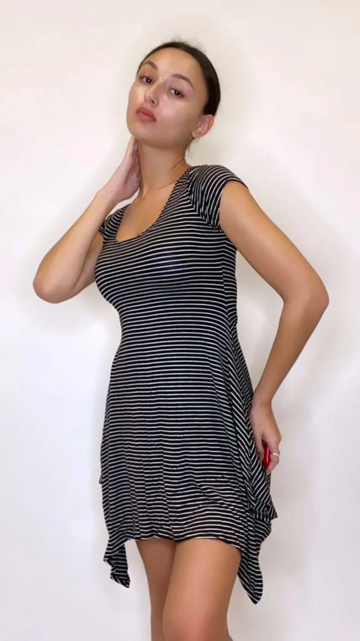 TGIF Women's Mini Dress Casual Short Sleeve Striped Dress