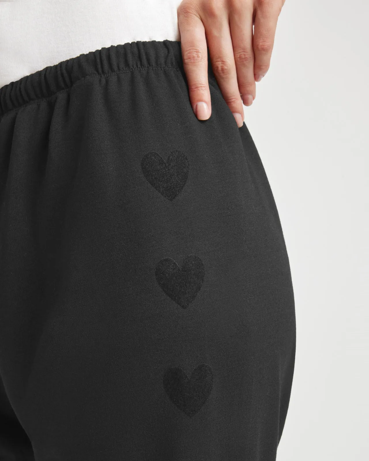 Tia Soft Fleece Heart Jogger