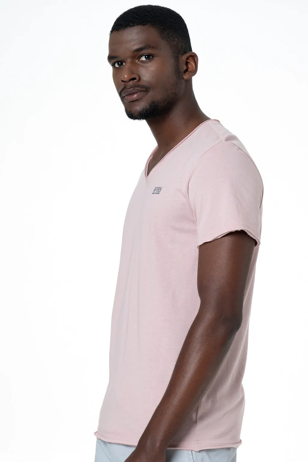 V-Neck T-Shirt _ 141370 _ Dusty Pink