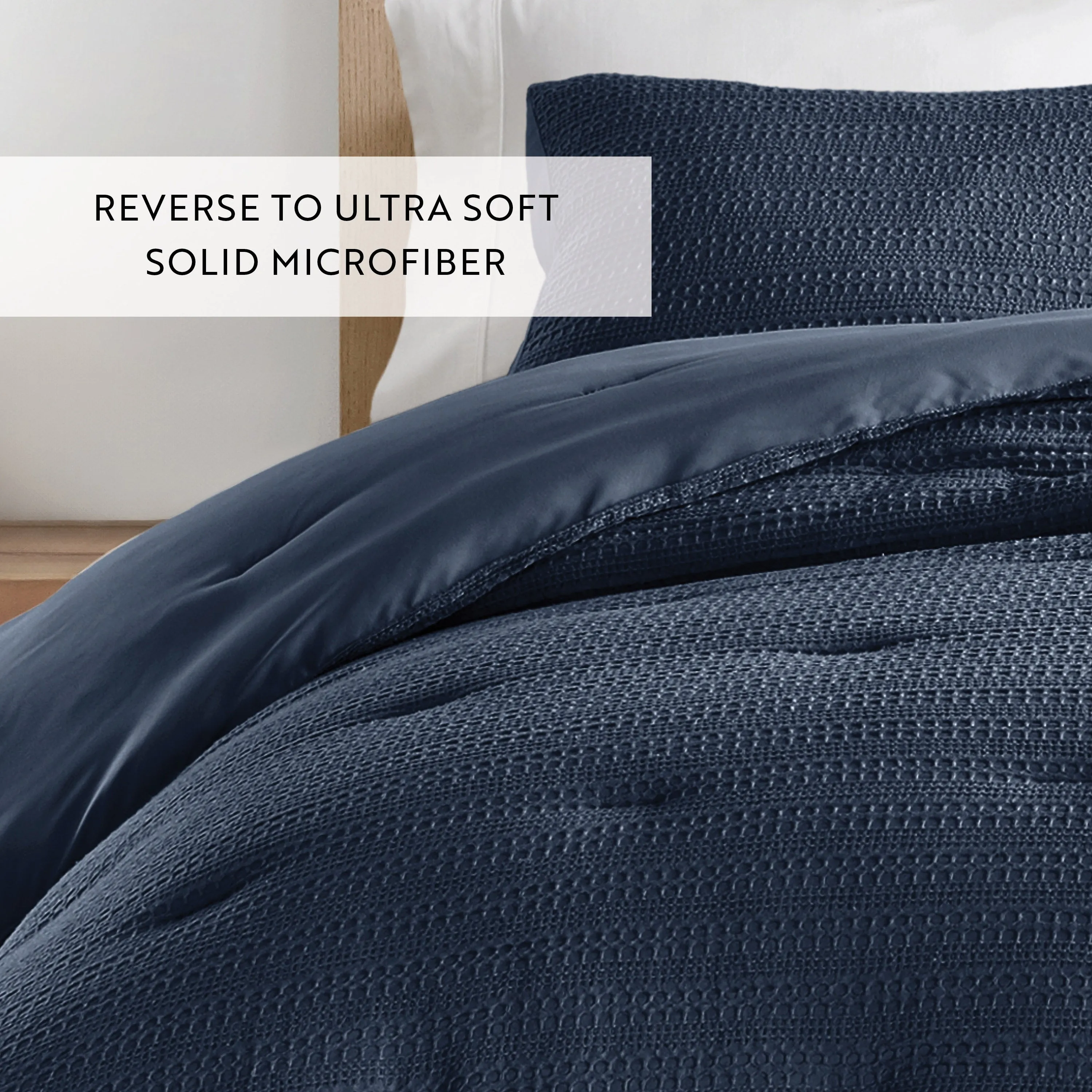 Waffle Textured Down-Alternative Comforter Set