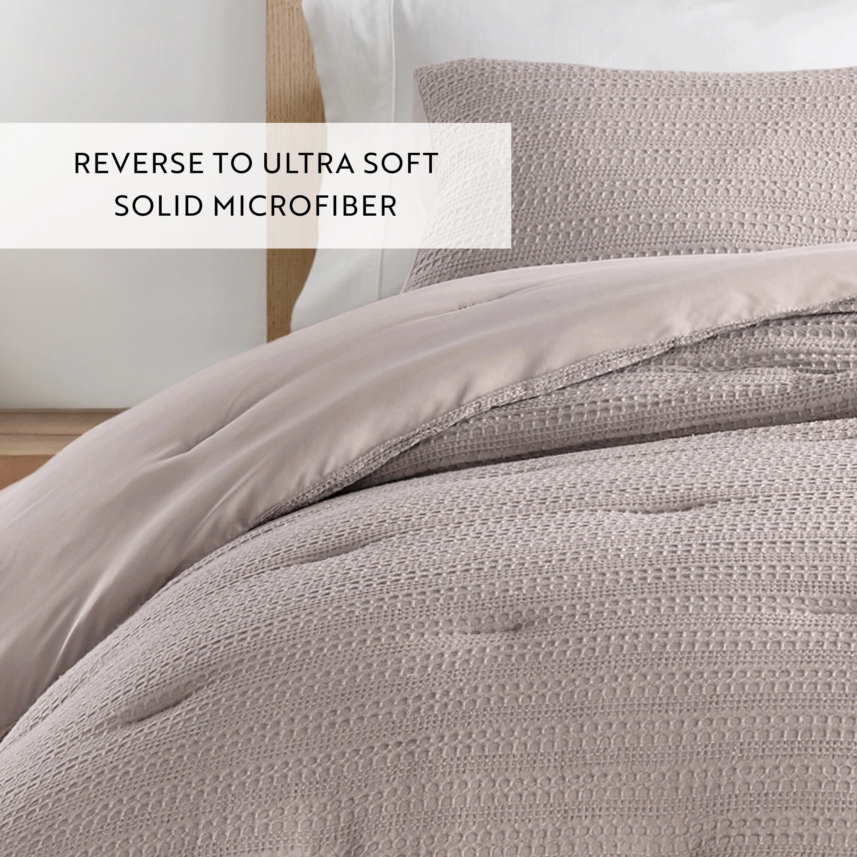 Waffle Textured Down-Alternative Comforter Set