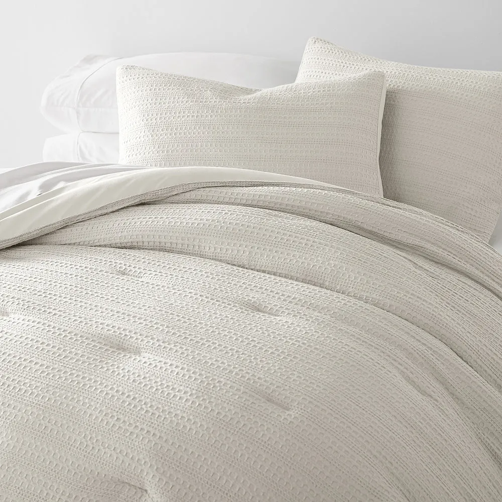 Waffle Textured Down-Alternative Comforter Set