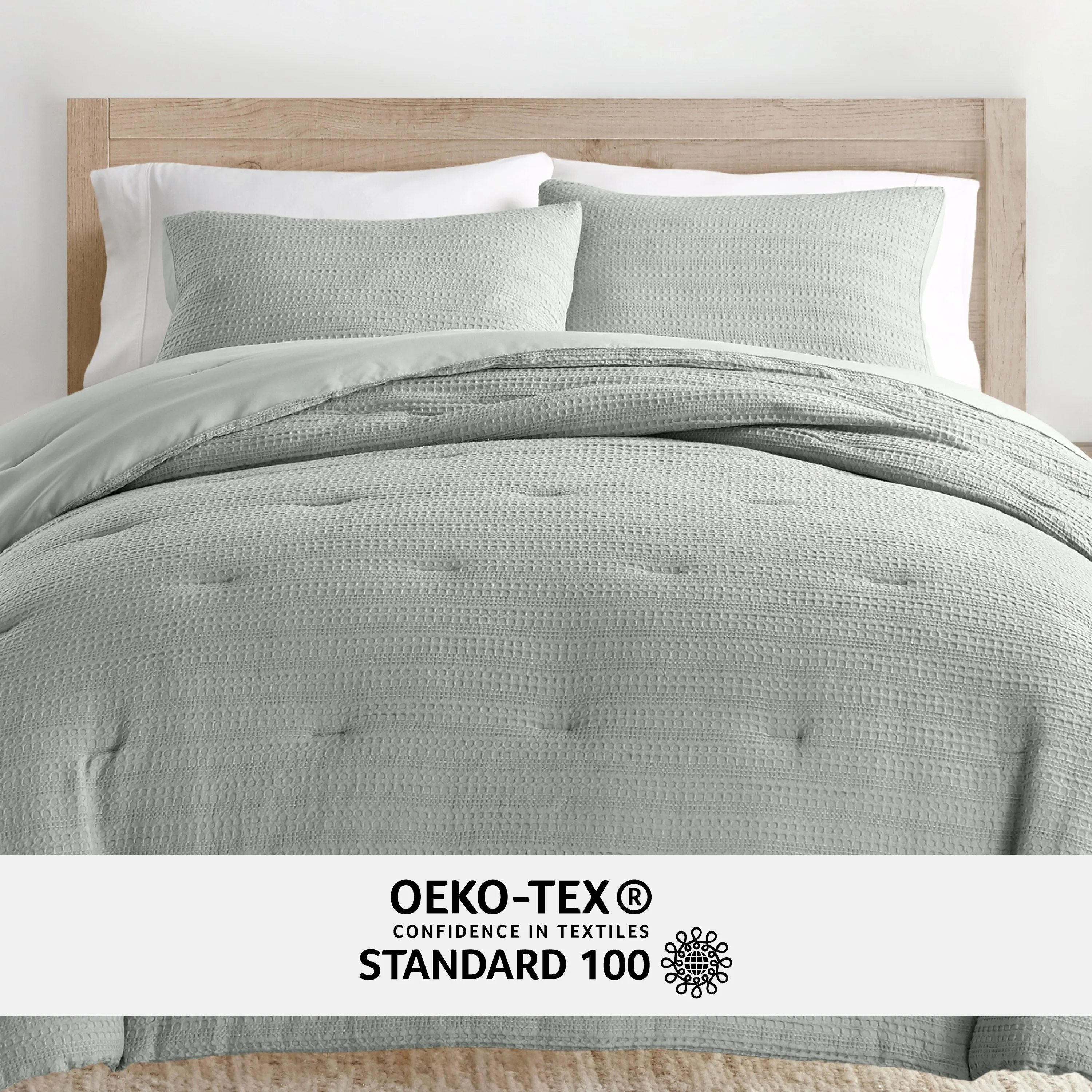 Waffle Textured Down-Alternative Comforter Set