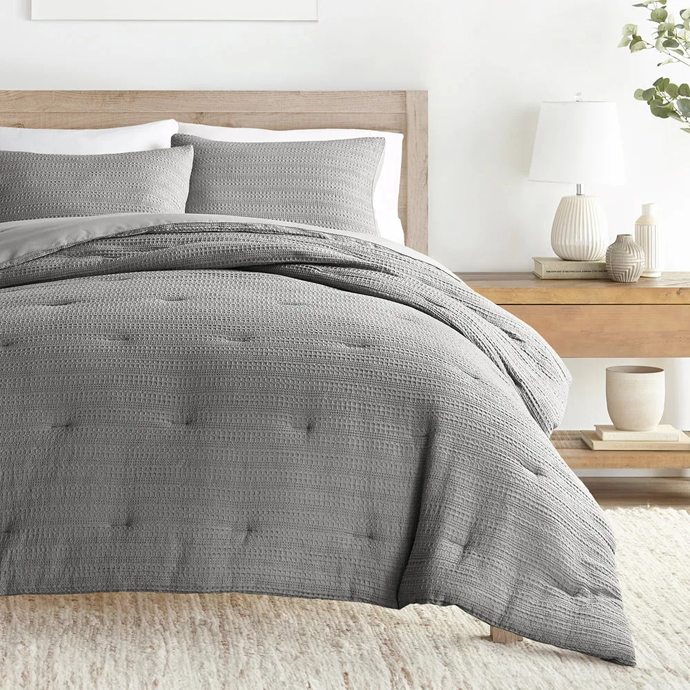 Waffle Textured Down-Alternative Comforter Set