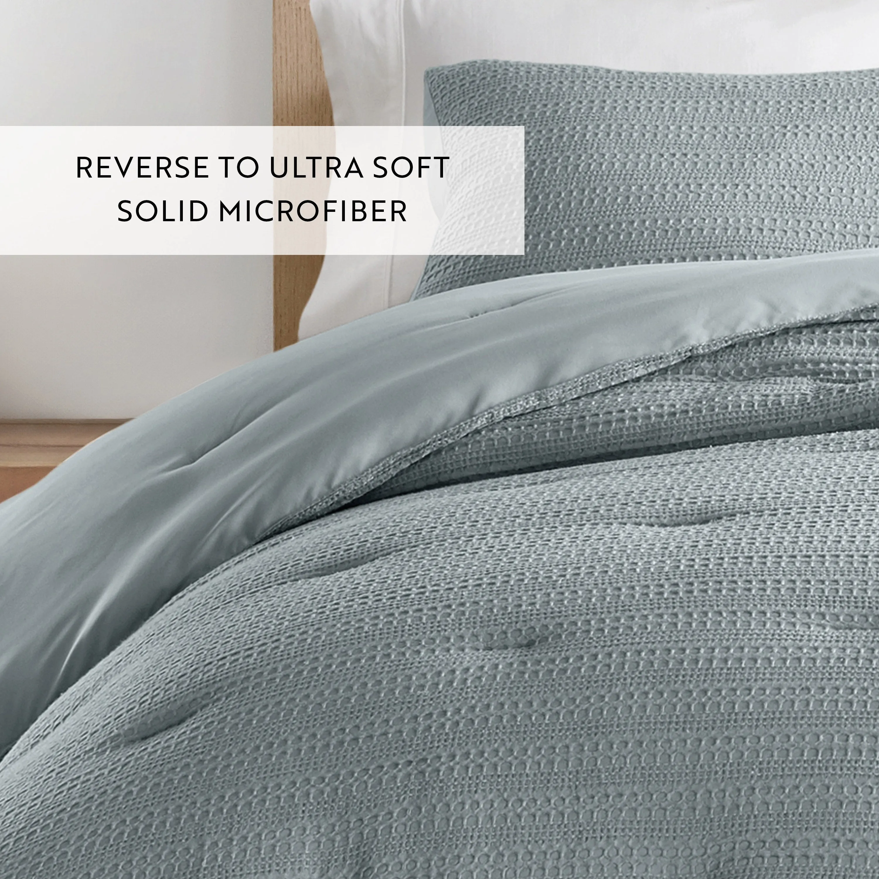 Waffle Textured Down-Alternative Comforter Set