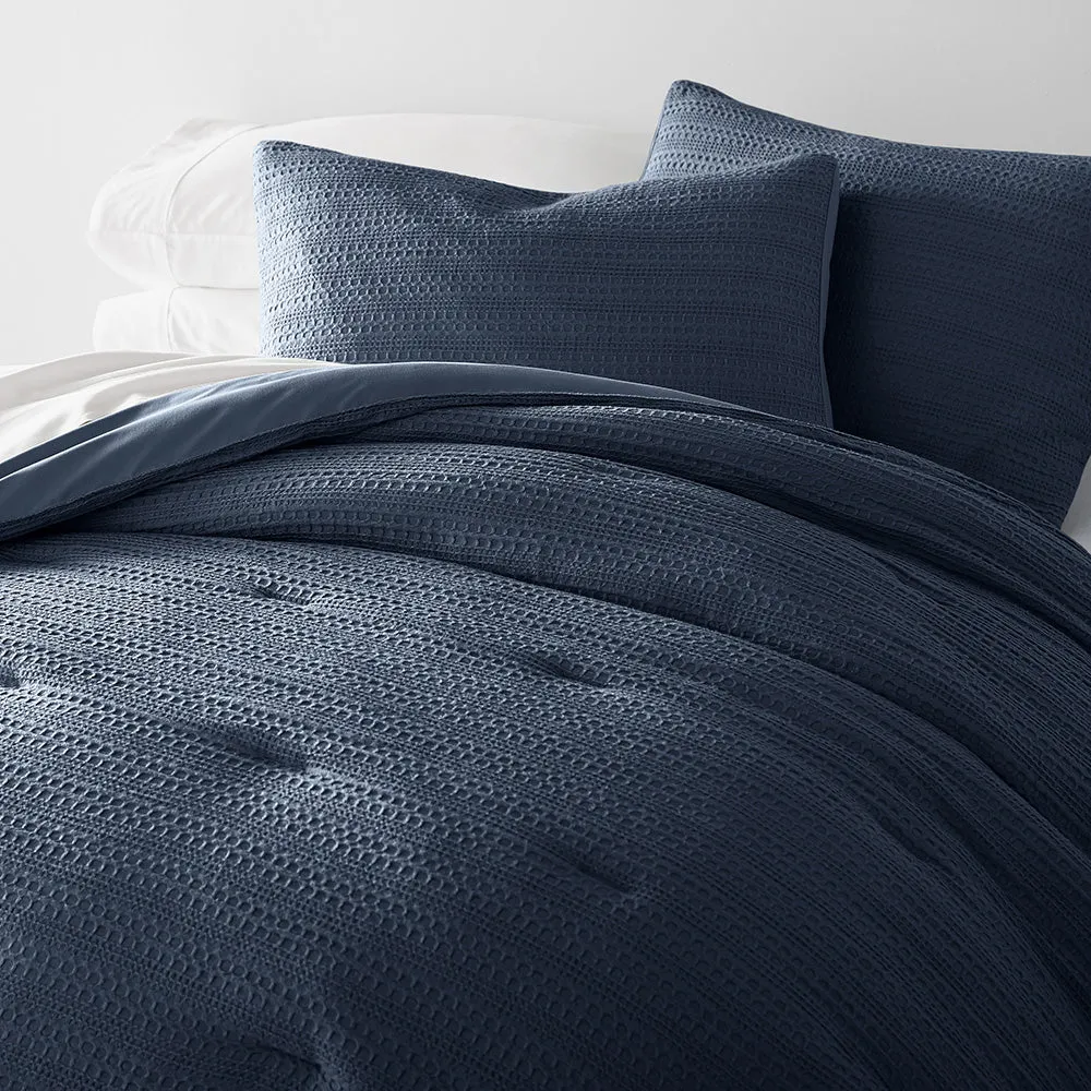 Waffle Textured Down-Alternative Comforter Set