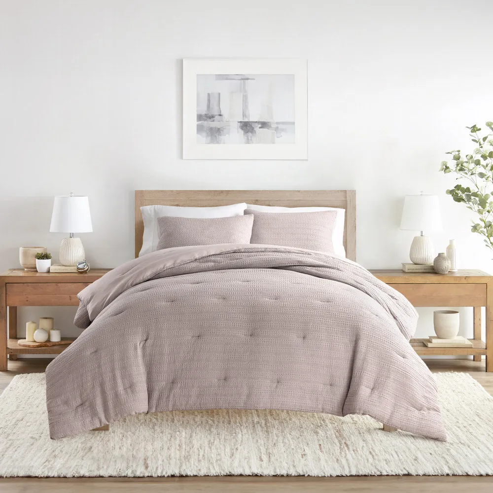 Waffle Textured Down-Alternative Comforter Set