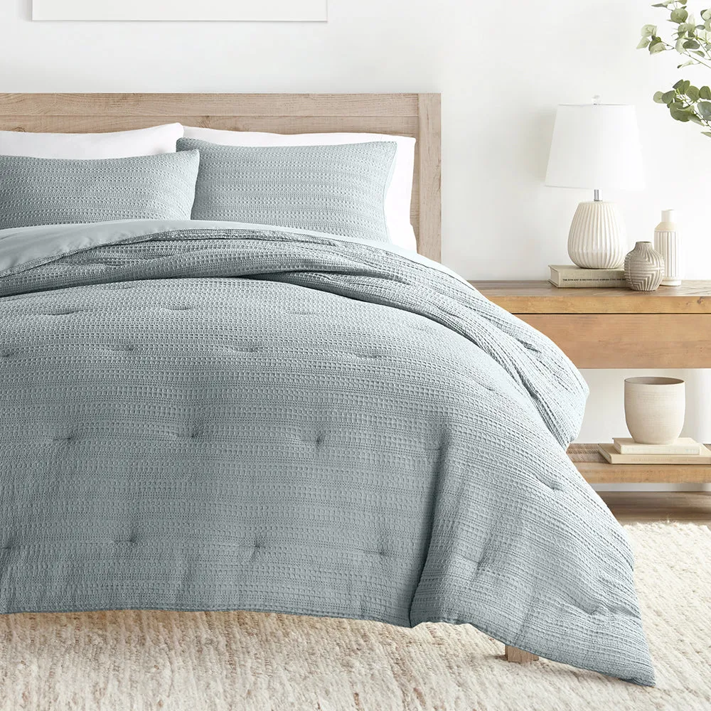 Waffle Textured Down-Alternative Comforter Set