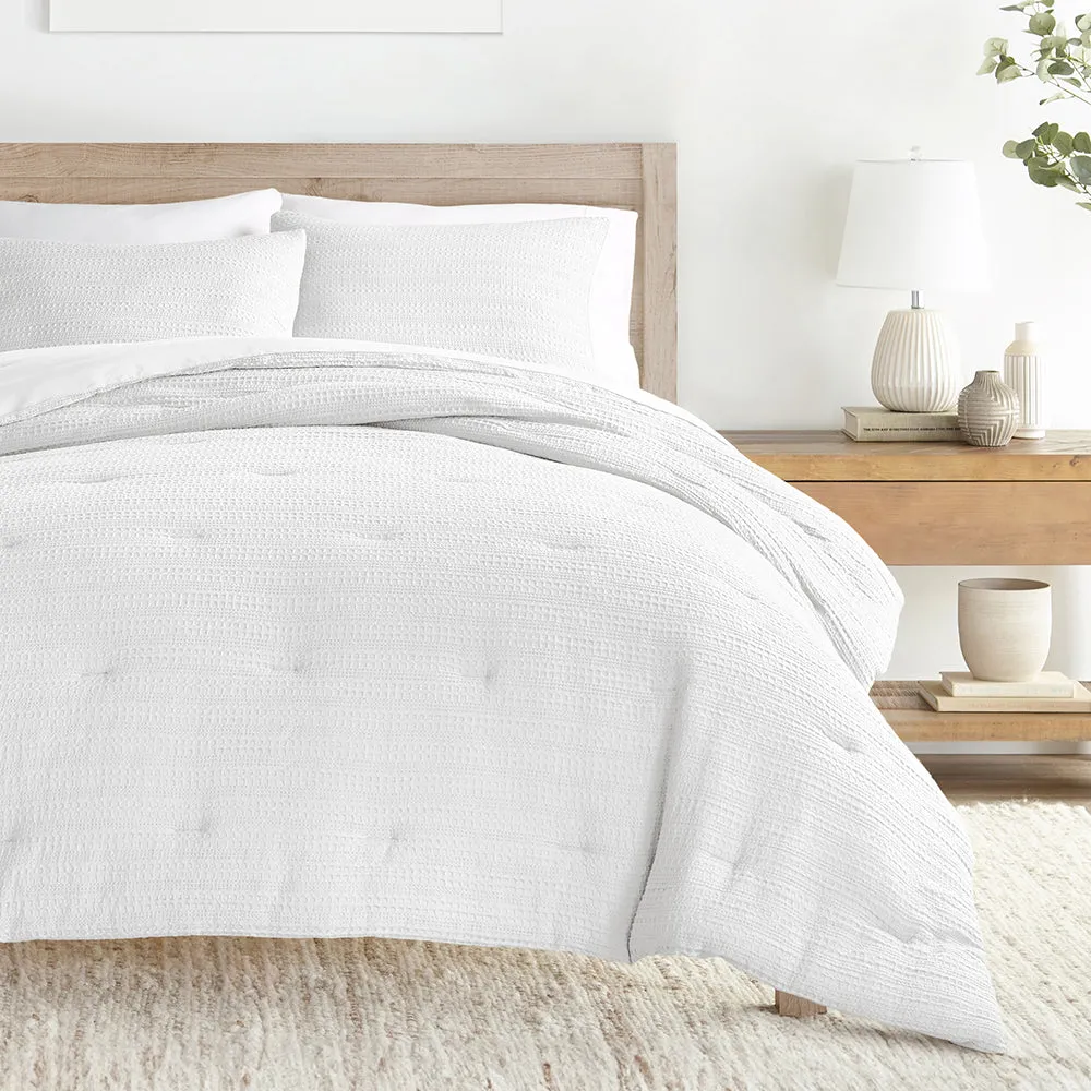 Waffle Textured Down-Alternative Comforter Set