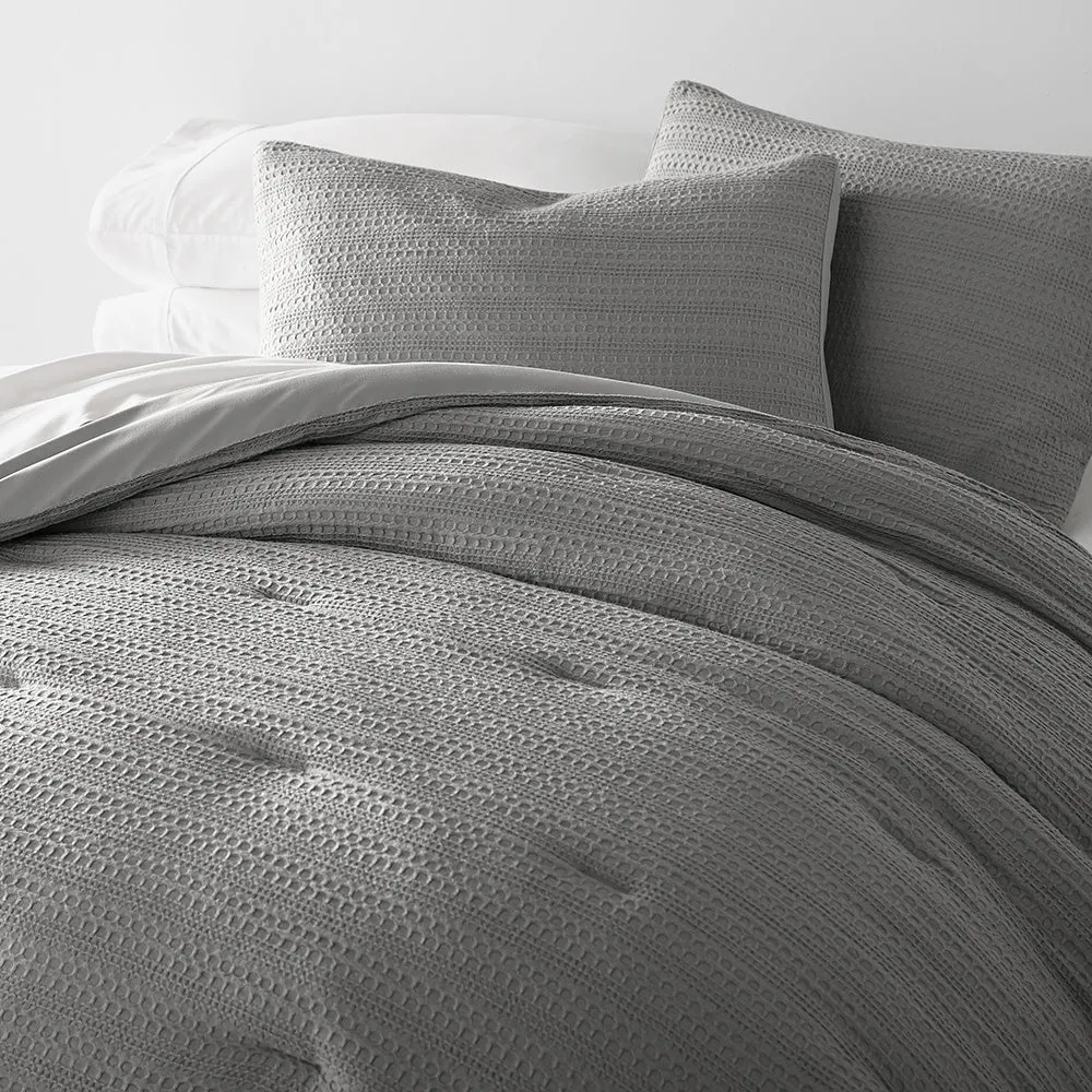 Waffle Textured Down-Alternative Comforter Set