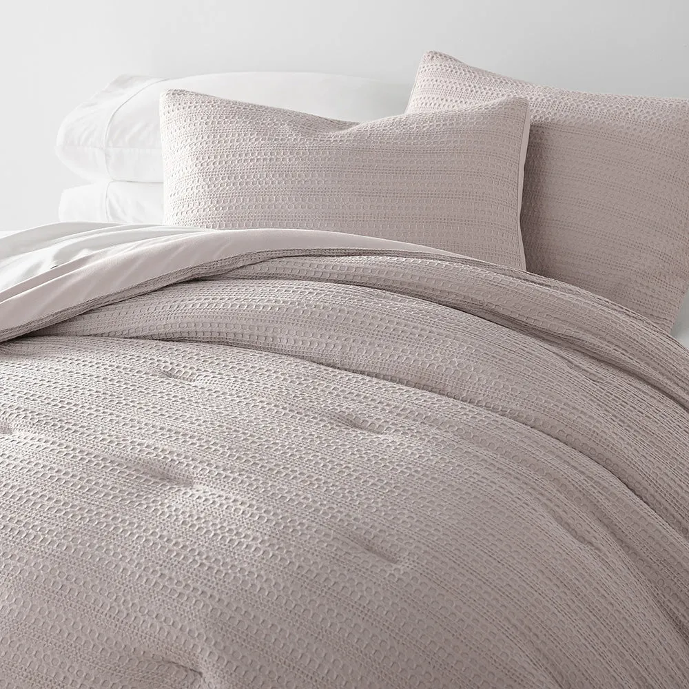 Waffle Textured Down-Alternative Comforter Set