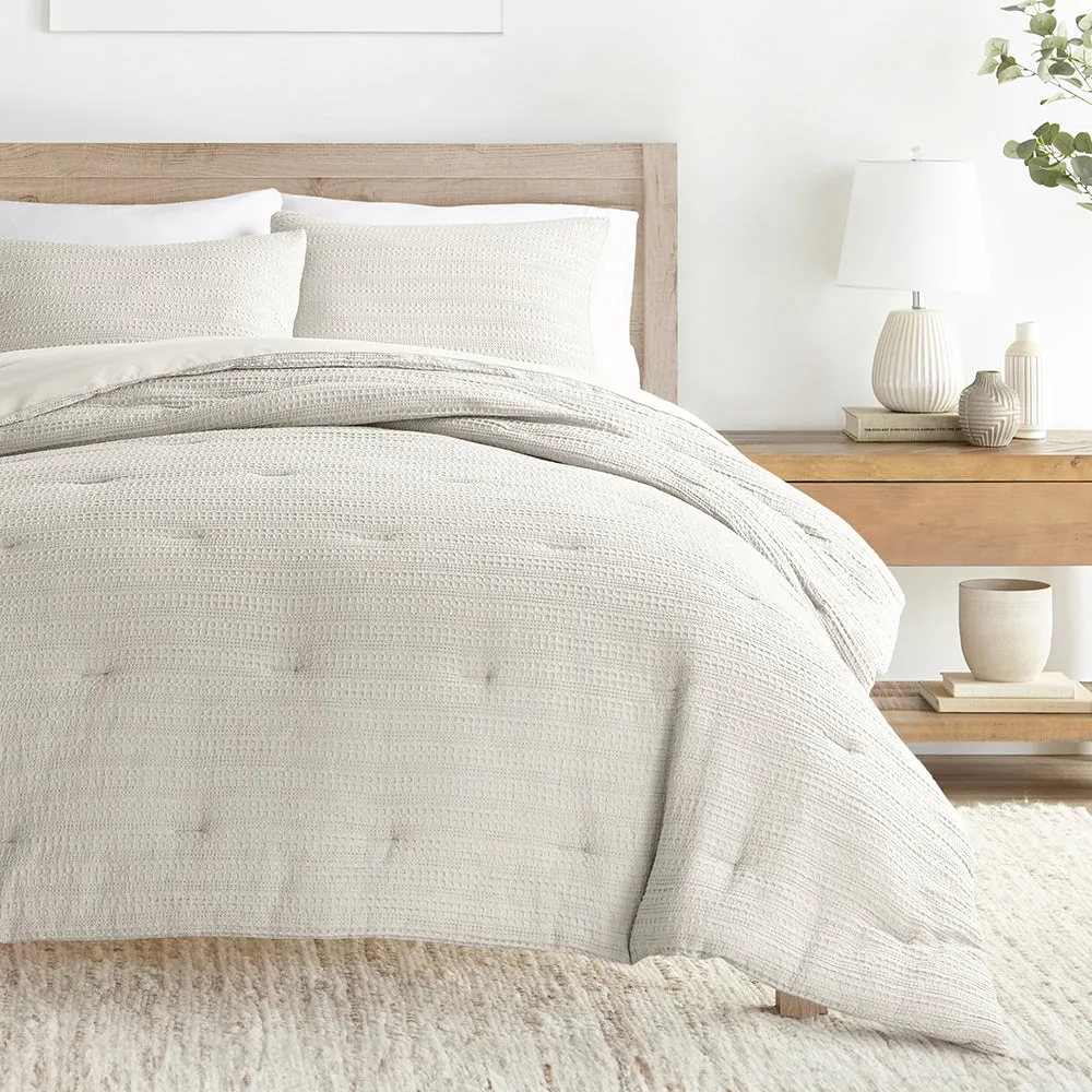 Waffle Textured Down-Alternative Comforter Set