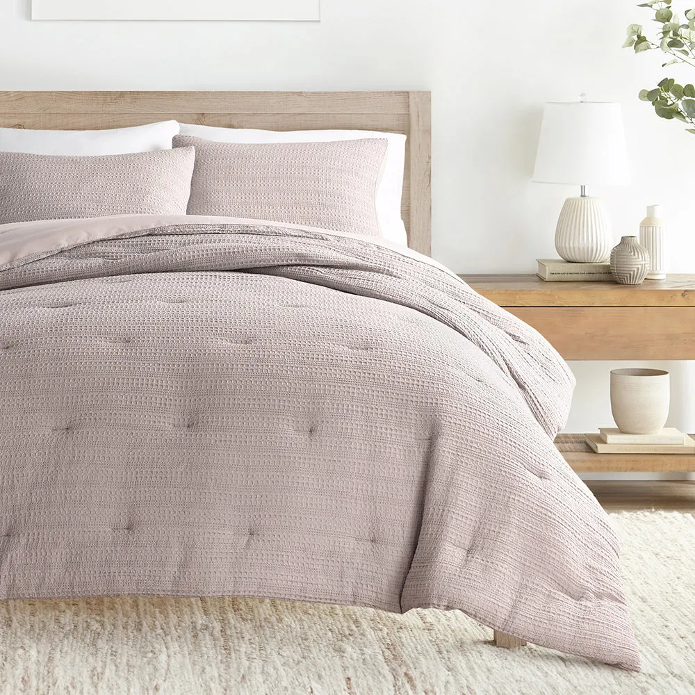 Waffle Textured Down-Alternative Comforter Set