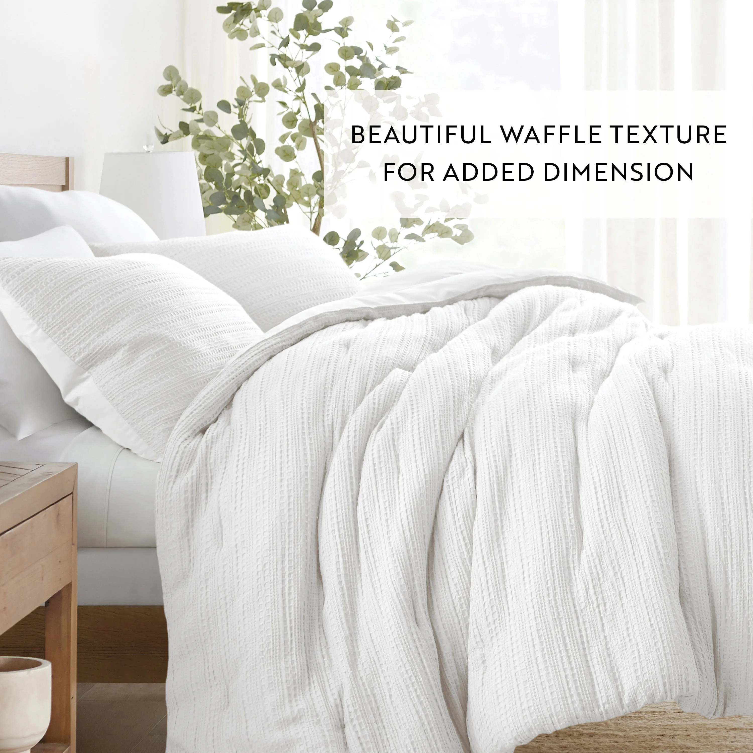 Waffle Textured Down-Alternative Comforter Set