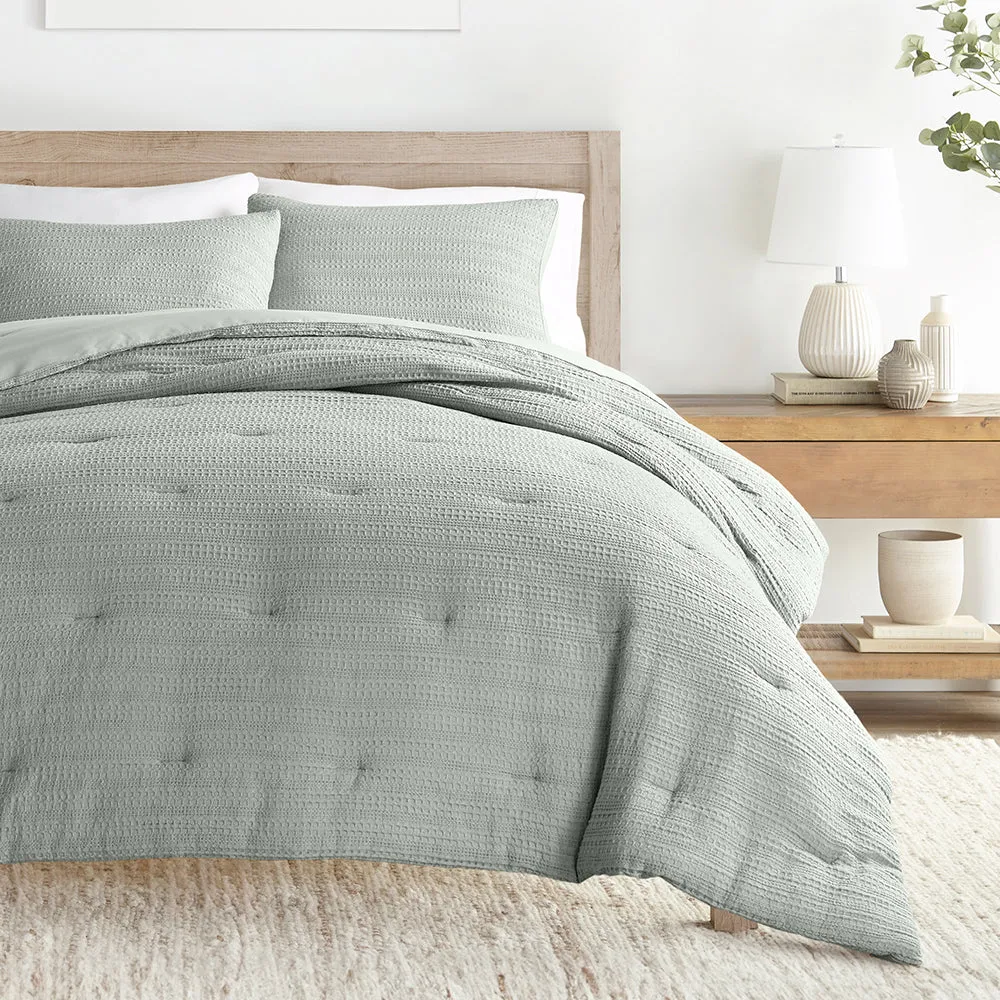 Waffle Textured Down-Alternative Comforter Set