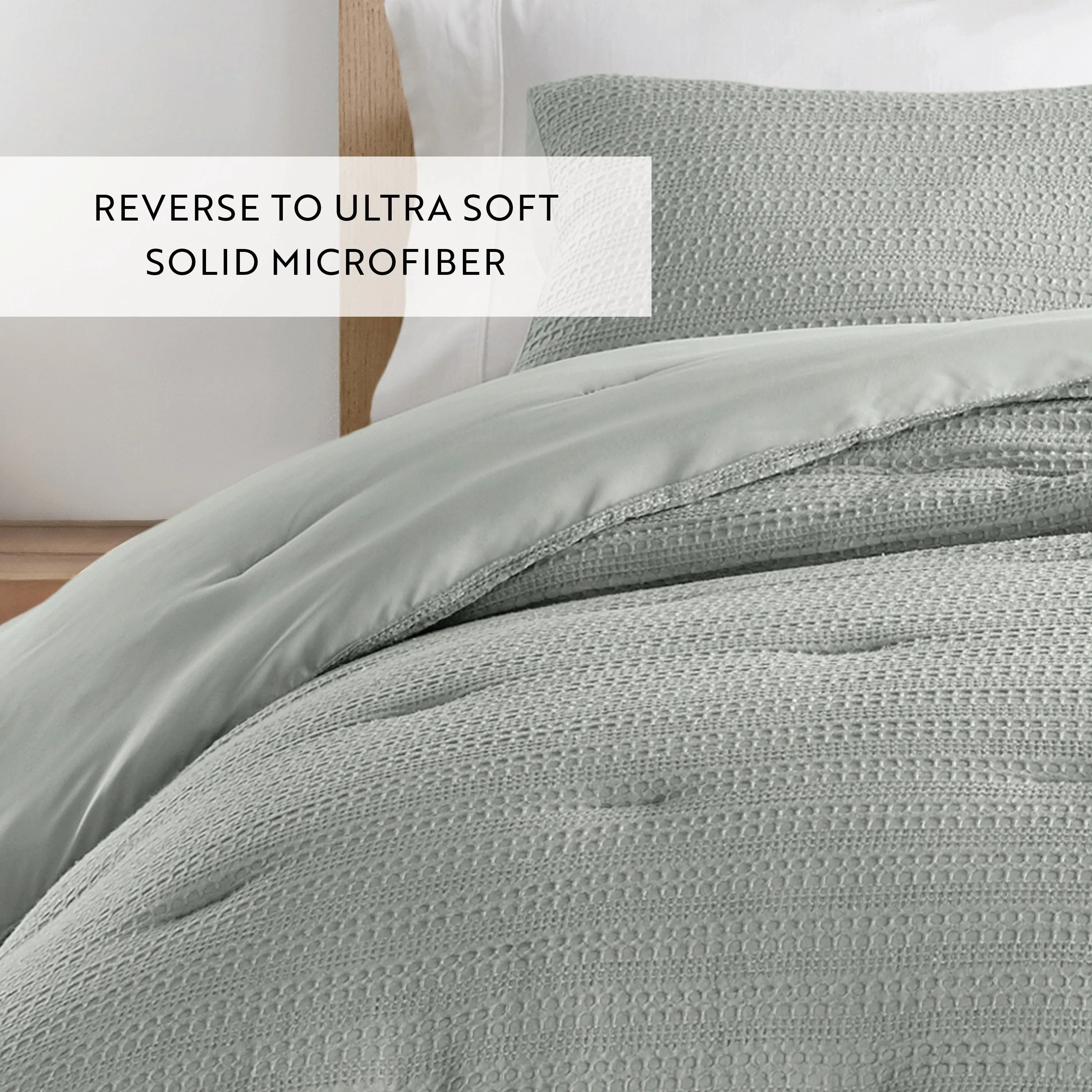 Waffle Textured Down-Alternative Comforter Set