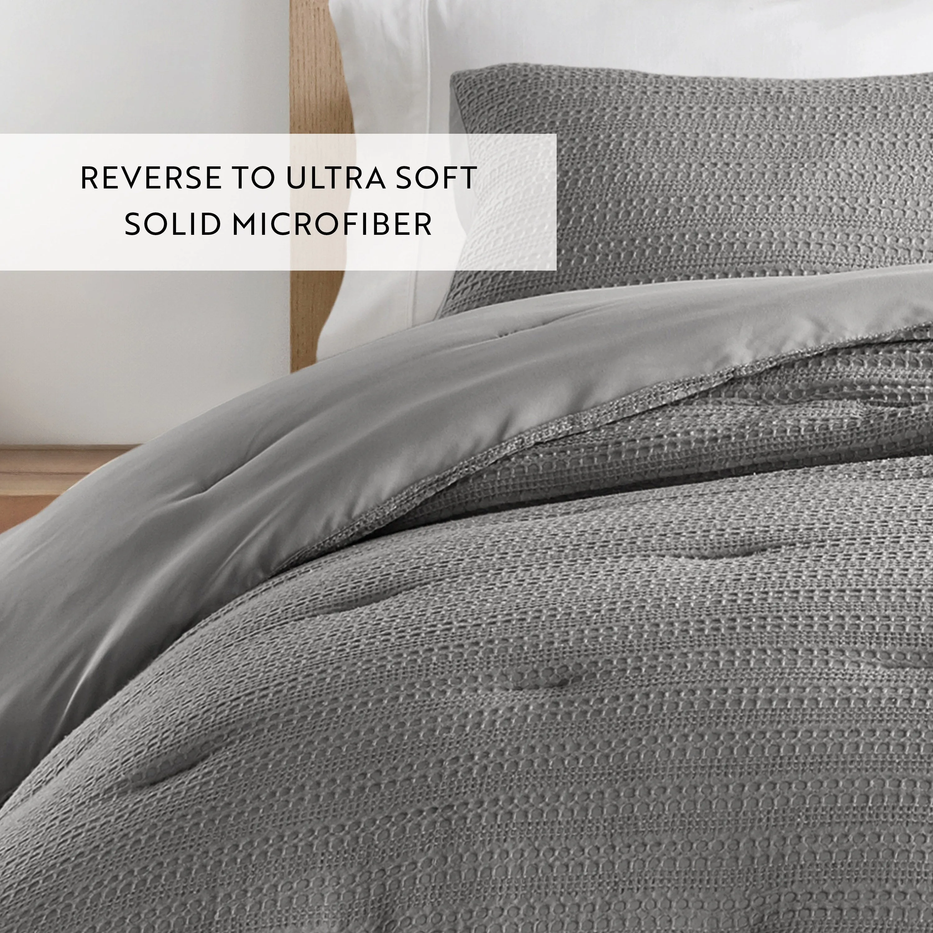 Waffle Textured Down-Alternative Comforter Set