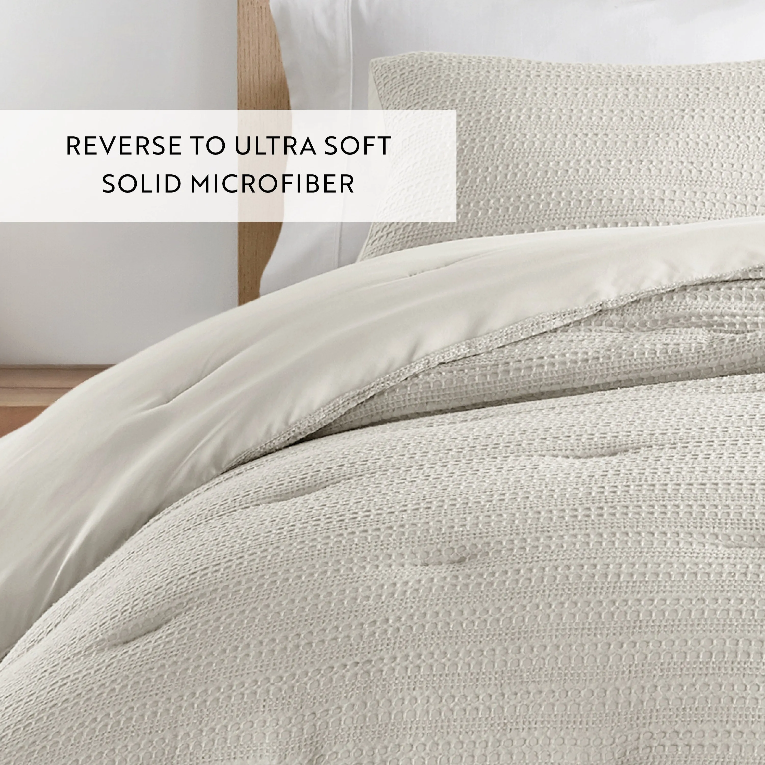 Waffle Textured Down-Alternative Comforter Set