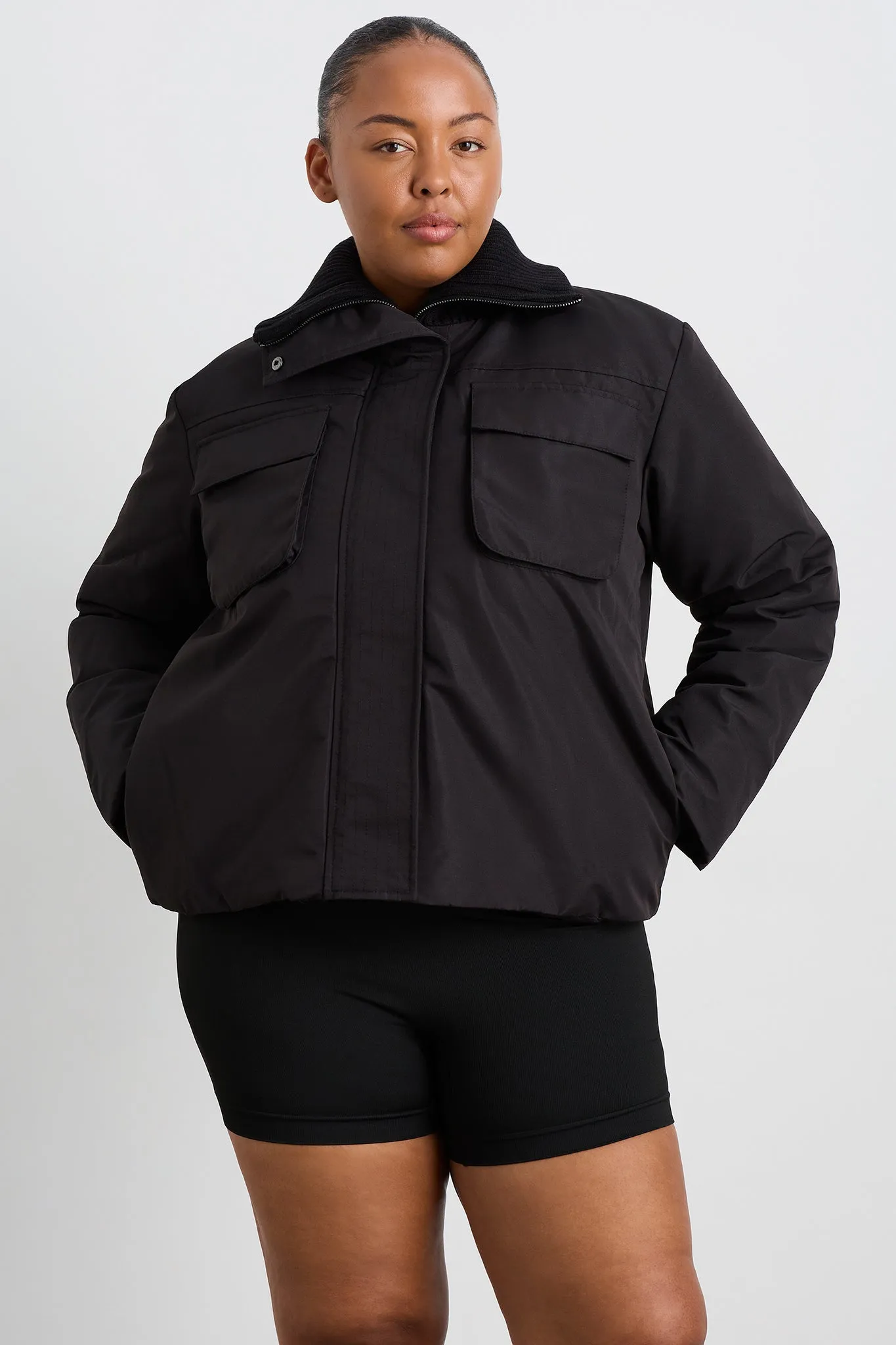 Wide Collar Puffer 025