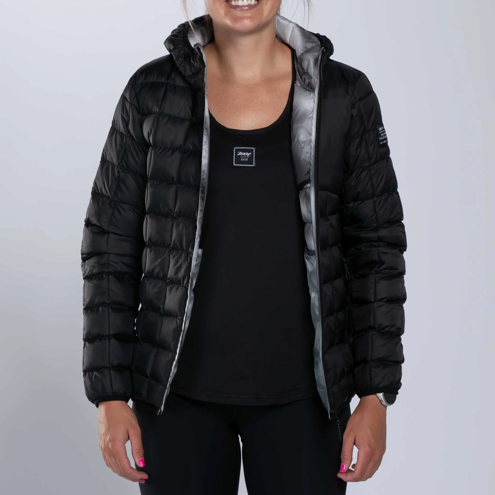 Womens Elite Puffer Jacket - Black