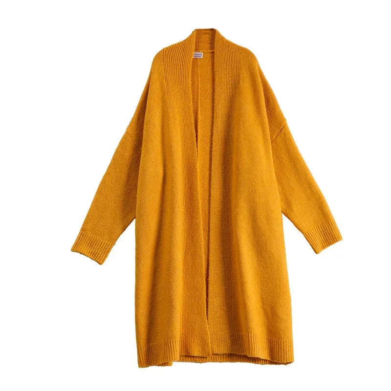 Women's Oversized Knitted Coat with Pockets