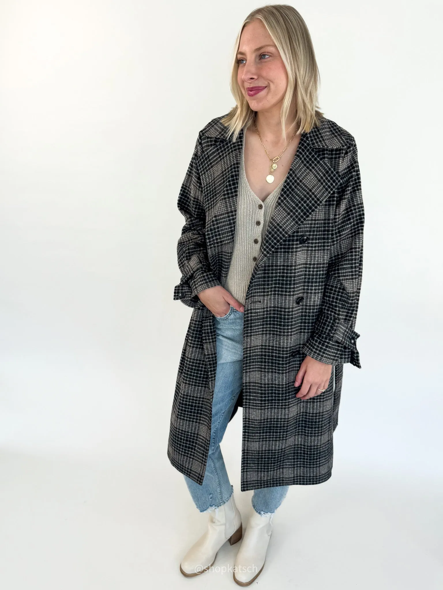 [Z SUPPLY] Jackie Plaid Trench