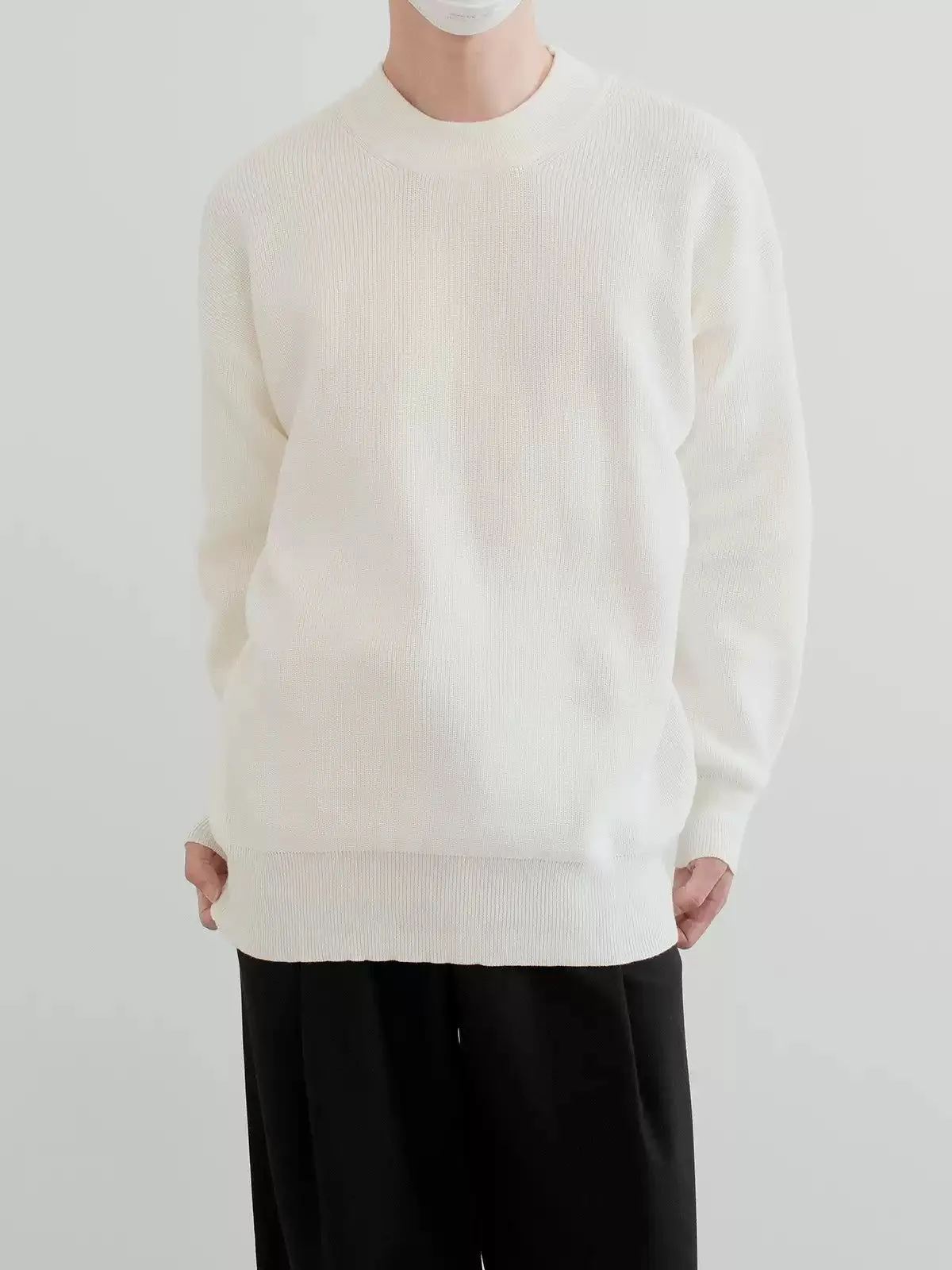 Zhou Cozy Ribbed Knit Mockneck